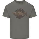 Walleye Fish Fishing Fisherman Mens Cotton T-Shirt Tee Top Charcoal