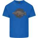 Walleye Fish Fishing Fisherman Mens Cotton T-Shirt Tee Top Royal Blue