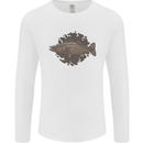 Walleye Fish Fishing Fisherman Mens Long Sleeve T-Shirt White