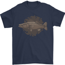 Walleye Fish Fishing Fisherman Mens T-Shirt 100% Cotton Navy Blue