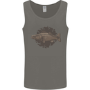 Walleye Fish Fishing Fisherman Mens Vest Tank Top Charcoal