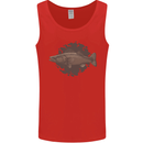 Walleye Fish Fishing Fisherman Mens Vest Tank Top Red