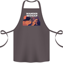 Wander Woman Funny Hiking Trekking Walking Cotton Apron 100% Organic Dark Grey