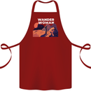 Wander Woman Funny Hiking Trekking Walking Cotton Apron 100% Organic Maroon