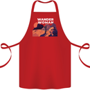 Wander Woman Funny Hiking Trekking Walking Cotton Apron 100% Organic Red