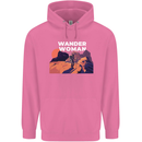 Wander Woman Funny Hiking Trekking Walking Mens 80% Cotton Hoodie Azelea