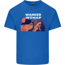 Wander Woman Funny Hiking Trekking Walking Mens Cotton T-Shirt Tee Top Royal Blue