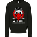 Welder Dad Funny Welding Skull Mens Sweatshirt Jumper Black