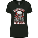 Welder Son Funny Welding Skull Mom Womens Wider Cut T-Shirt Black