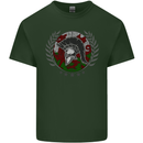 Welsh Bodybuilding Flag Gym Training Wales Mens Cotton T-Shirt Tee Top Forest Green