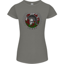 Welsh Bodybuilding Flag Gym Training Wales Womens Petite Cut T-Shirt Charcoal