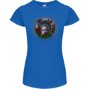 Welsh Bodybuilding Flag Gym Training Wales Womens Petite Cut T-Shirt Royal Blue