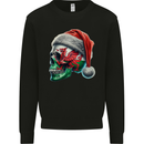 Welsh Christmas Skull Xmas Wales Flag Biker Rugby Mens Sweatshirt Jumper Black