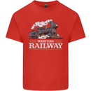 Western Railway Locomotive Train Trainspotting Kids T-Shirt Childrens Red