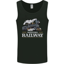 Western Railway Locomotive Train Trainspotting Mens Vest Tank Top Black