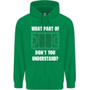What Part of Hockey Dont You Understand Ice Mens 80% Cotton Hoodie Irish Green