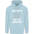 What Part of Hockey Dont You Understand Ice Mens 80% Cotton Hoodie Light Blue