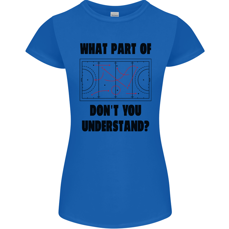 What Part of Hockey Dont You Understand Ice Womens Petite Cut T-Shirt Royal Blue