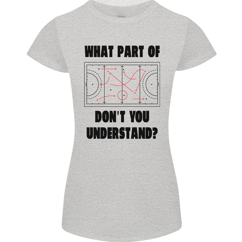 What Part of Hockey Dont You Understand Ice Womens Petite Cut T-Shirt Sports Grey