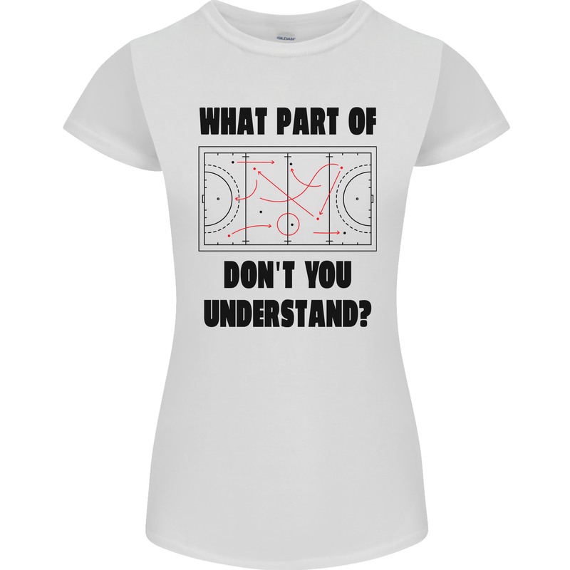 What Part of Hockey Dont You Understand Ice Womens Petite Cut T-Shirt White