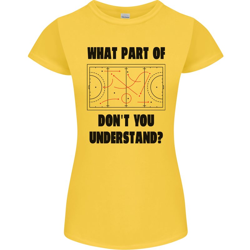 What Part of Hockey Dont You Understand Ice Womens Petite Cut T-Shirt Yellow