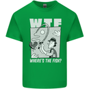 Wheres the Fish WTF Funny Fishing Fisherman Mens Cotton T-Shirt Tee Top Irish Green