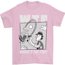 Wheres the Fish WTF Funny Fishing Fisherman Mens T-Shirt 100% Cotton Light Pink