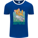 My Fart Wasn't That Bad Funny Flatulence Cat Mens Ringer T-Shirt FotL Royal Blue/White