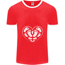 Baby Heart New Baby Pregnancy Pregnant Mens Ringer T-Shirt FotL Red/White