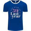 Funny 60th Birthday 59 is So Last Year Mens Ringer T-Shirt FotL Royal Blue/White