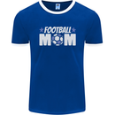 Football Mum Mom Mens Ringer T-Shirt FotL Royal Blue/White
