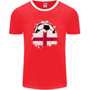 England Football Flag Mens Ringer T-Shirt FotL Red/White
