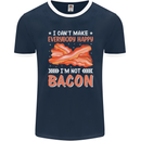 I'm Not Bacon Funny Food Mens Ringer T-Shirt FotL Navy Blue/White