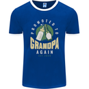 Promoted to Grandpa Est. 2026 Mens Ringer T-Shirt FotL Royal Blue/White