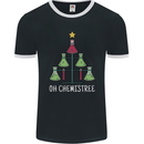 Oh Chemistry Funny Christmas Science Xmas Mens Ringer T-Shirt FotL Black/White