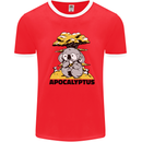 Apocalyptus Koala Bear Climate Change Armageddon Mens Ringer T-Shirt Red/White