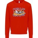 White Water Rafting Paddle On Whitewater Kids Sweatshirt Jumper Bright Red