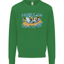 White Water Rafting Paddle On Whitewater Kids Sweatshirt Jumper Irish Green