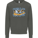White Water Rafting Paddle On Whitewater Kids Sweatshirt Jumper Storm Grey