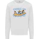 White Water Rafting Paddle On Whitewater Kids Sweatshirt Jumper White