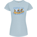 White Water Rafting Paddle On Whitewater Womens Petite Cut T-Shirt Light Blue