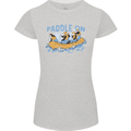 White Water Rafting Paddle On Whitewater Womens Petite Cut T-Shirt Sports Grey