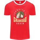 Promoted to Grandad Est. 2023 Mens Ringer T-Shirt FotL Red/White