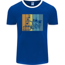 A Locomotive Trainspotter Trains Trainspotting Mens Ringer T-Shirt FotL Royal Blue/White