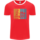 A Locomotive Trainspotter Trains Trainspotting Mens Ringer T-Shirt FotL Red/White