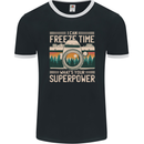 Freeze Time Photographer Photography Mens Ringer T-Shirt FotL Black/White