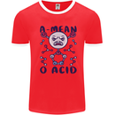 A Mean O Acid Funny Angry Biology Mens Ringer T-Shirt Red/White