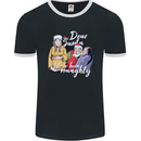 Funny Christmas Pregnancy Xmas Pregnant Xmas Mens Ringer T-Shirt FotL Black/White