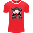 I Can't Hear You Im Gaming Funny Gamer Mens Ringer T-Shirt Red/White