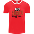 60th Birthday 60 is the New 21 Funny Mens Ringer T-Shirt Red/White